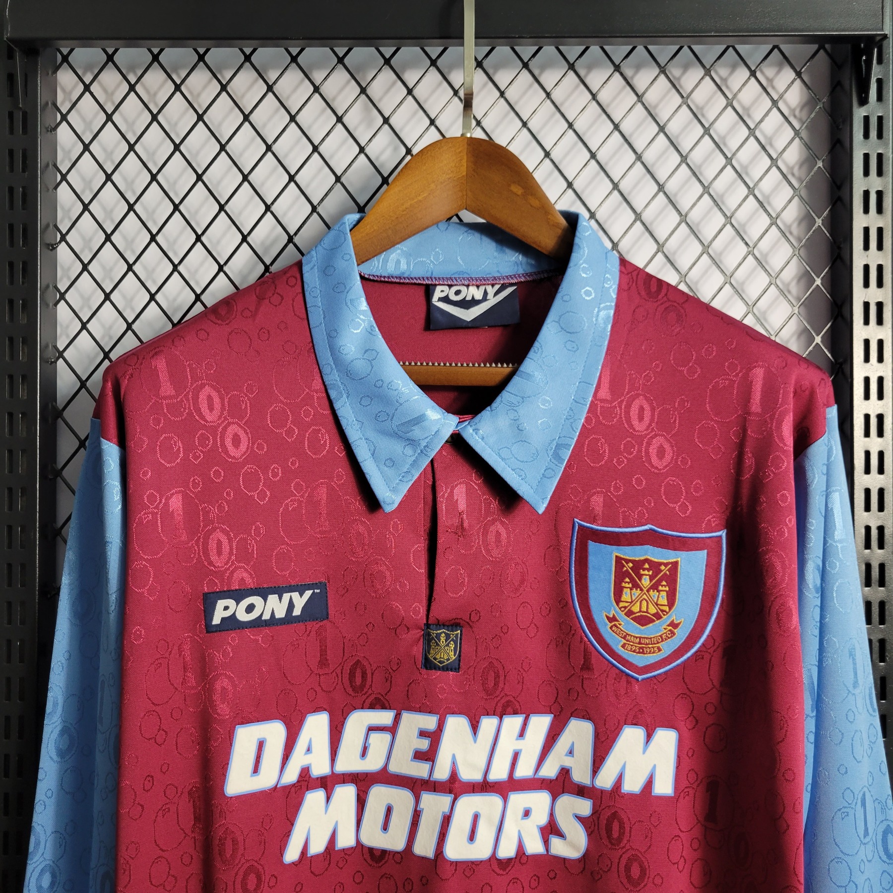 Retro 1995-97 West Ham Long Sleeves Home S-XXL