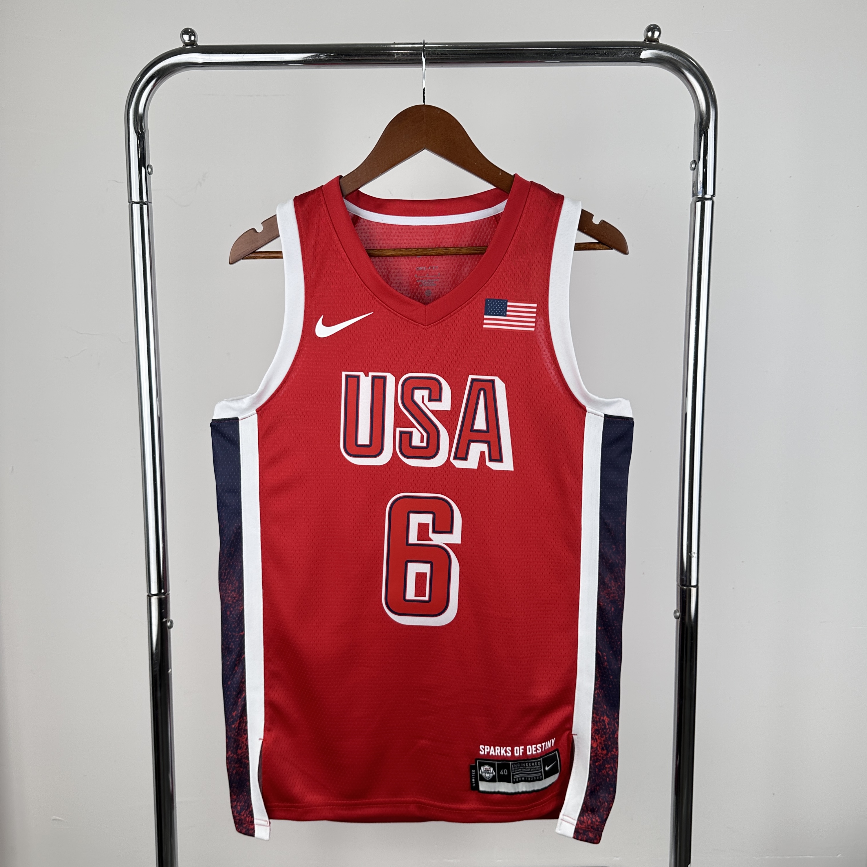 2024 Olympic Games USA America Top hot-pressing red S-XXL 