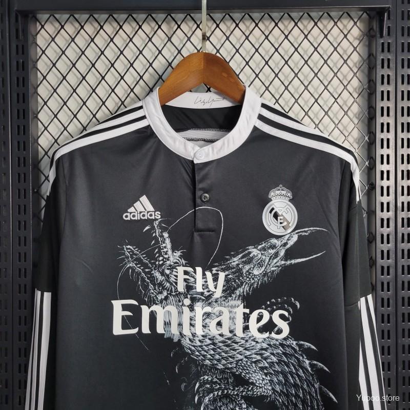 Retro 14/15 Real Madrid Third Black Dragon Long Jersey