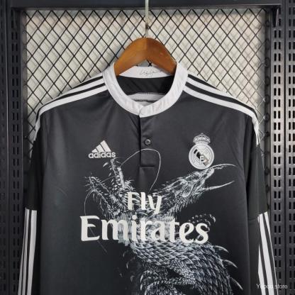 Retro 14/15 Real Madrid Third Black Dragon Long Jersey