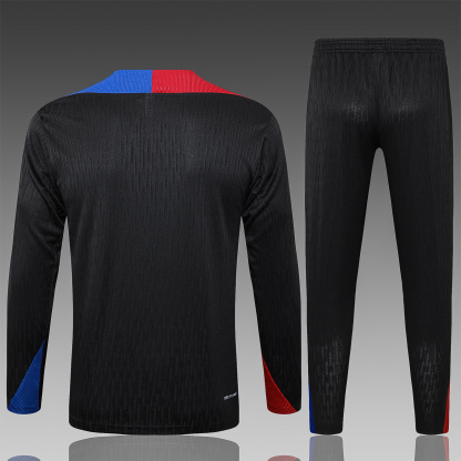 24/25 Barcelona black Half-Zip player version Jacket Suit