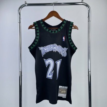 97/98 Minnesota Timberwolves black Hot-pressure retro version S-XXL