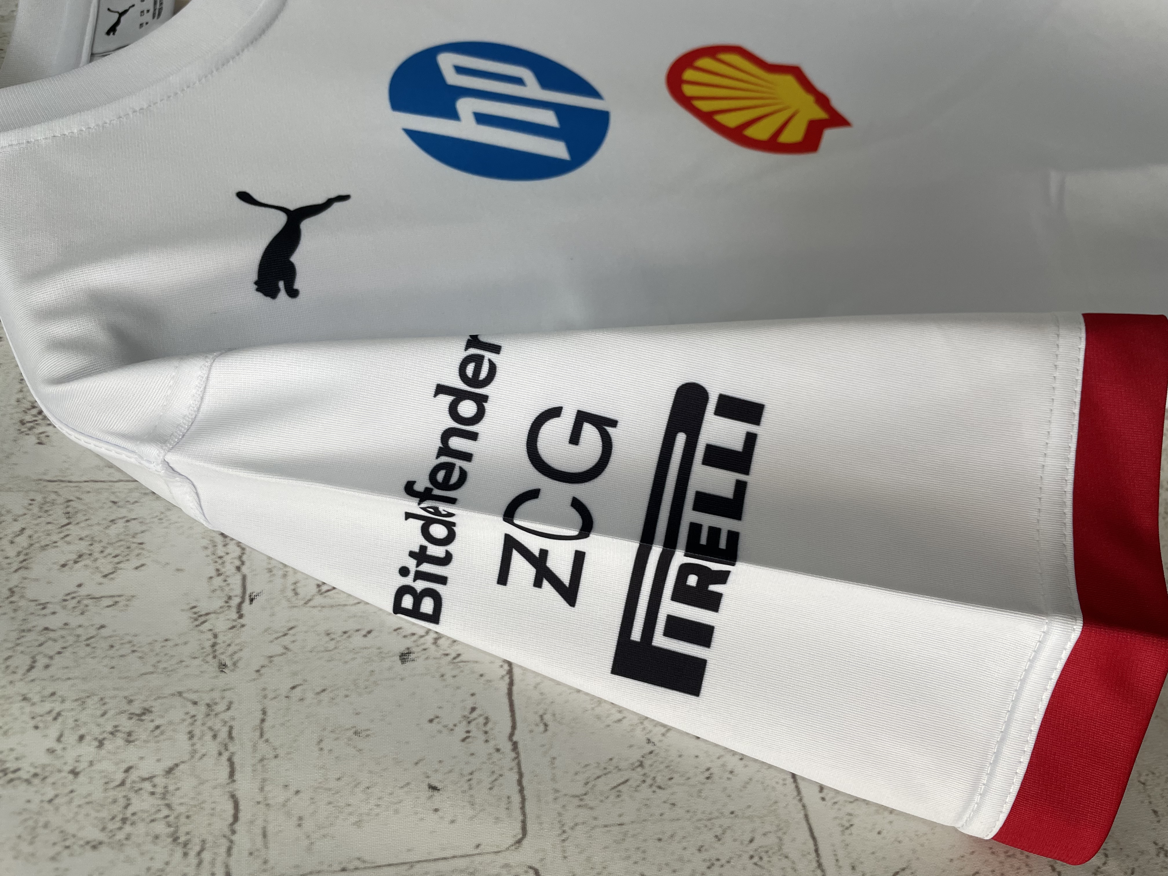 2025 Ferrari F1 white jersey