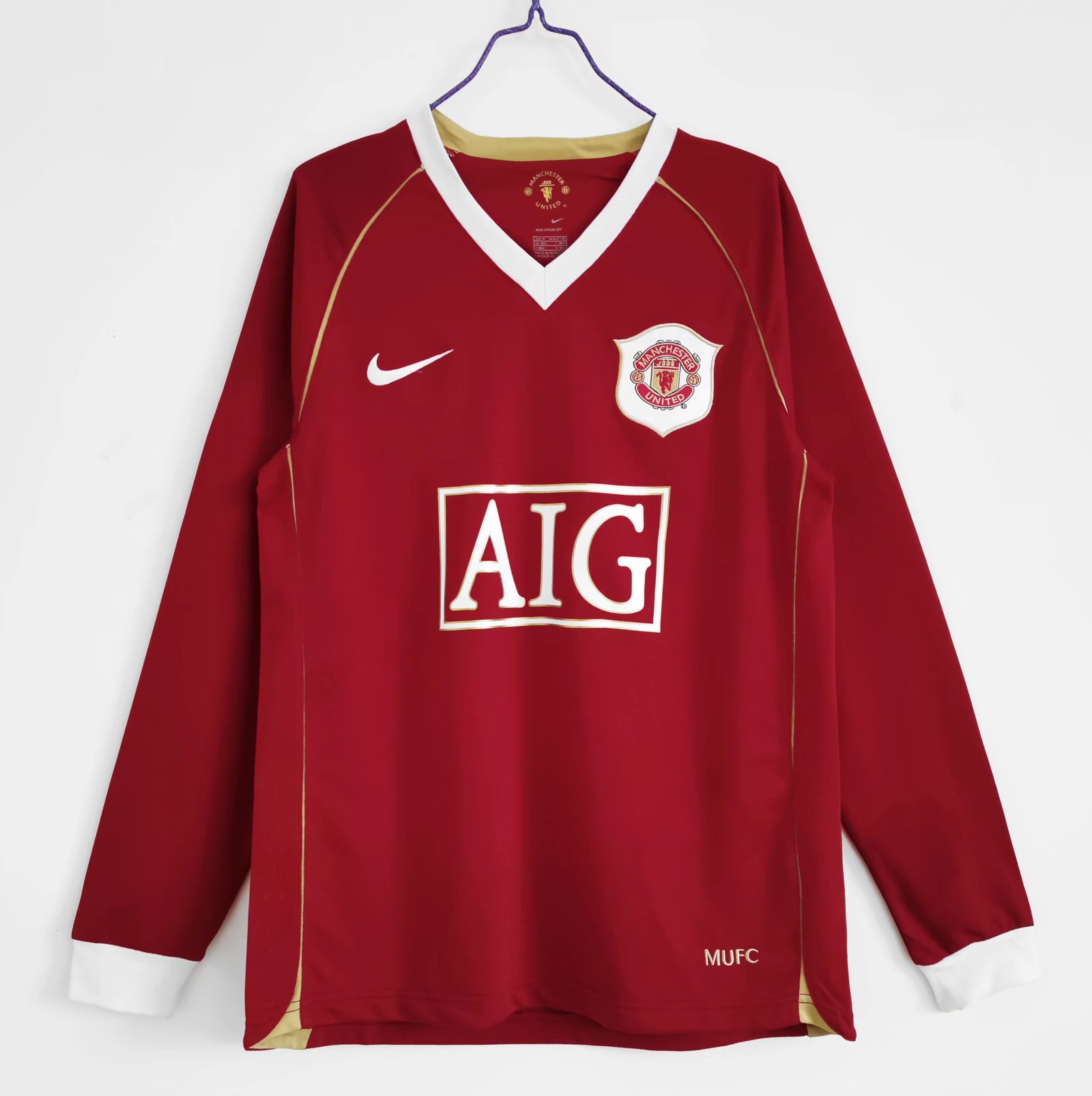06/07 Manchester United home long sleeve retro version S-2XL