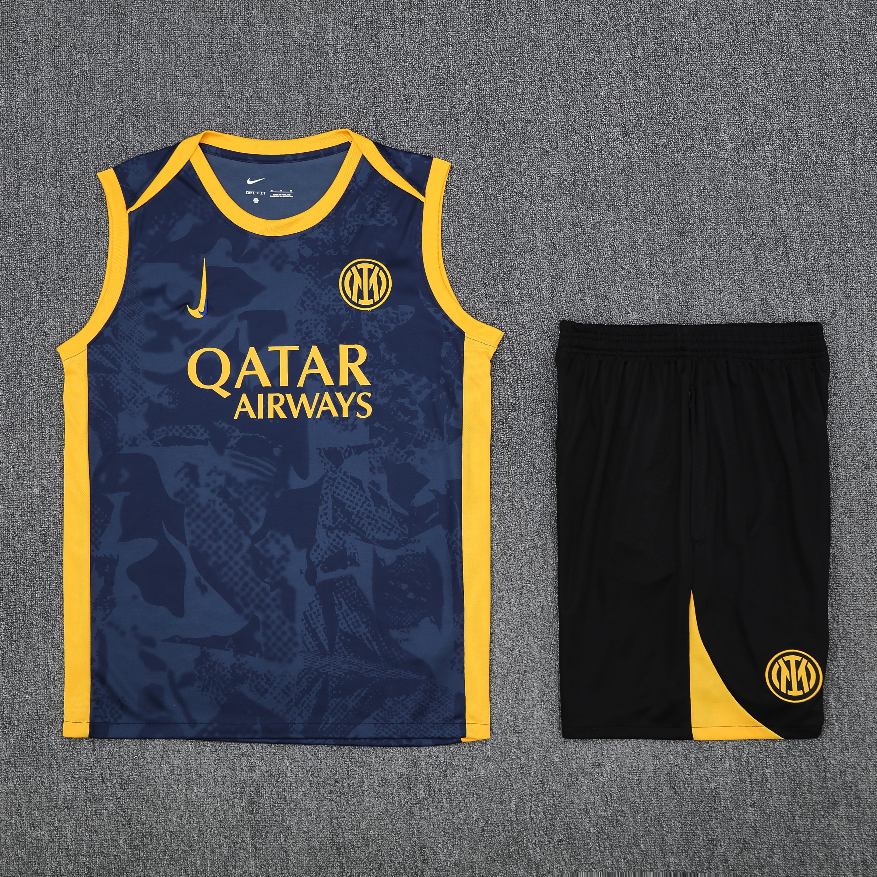 25/26 Inter Milan training blue-yellow vest set fan version S-XXL