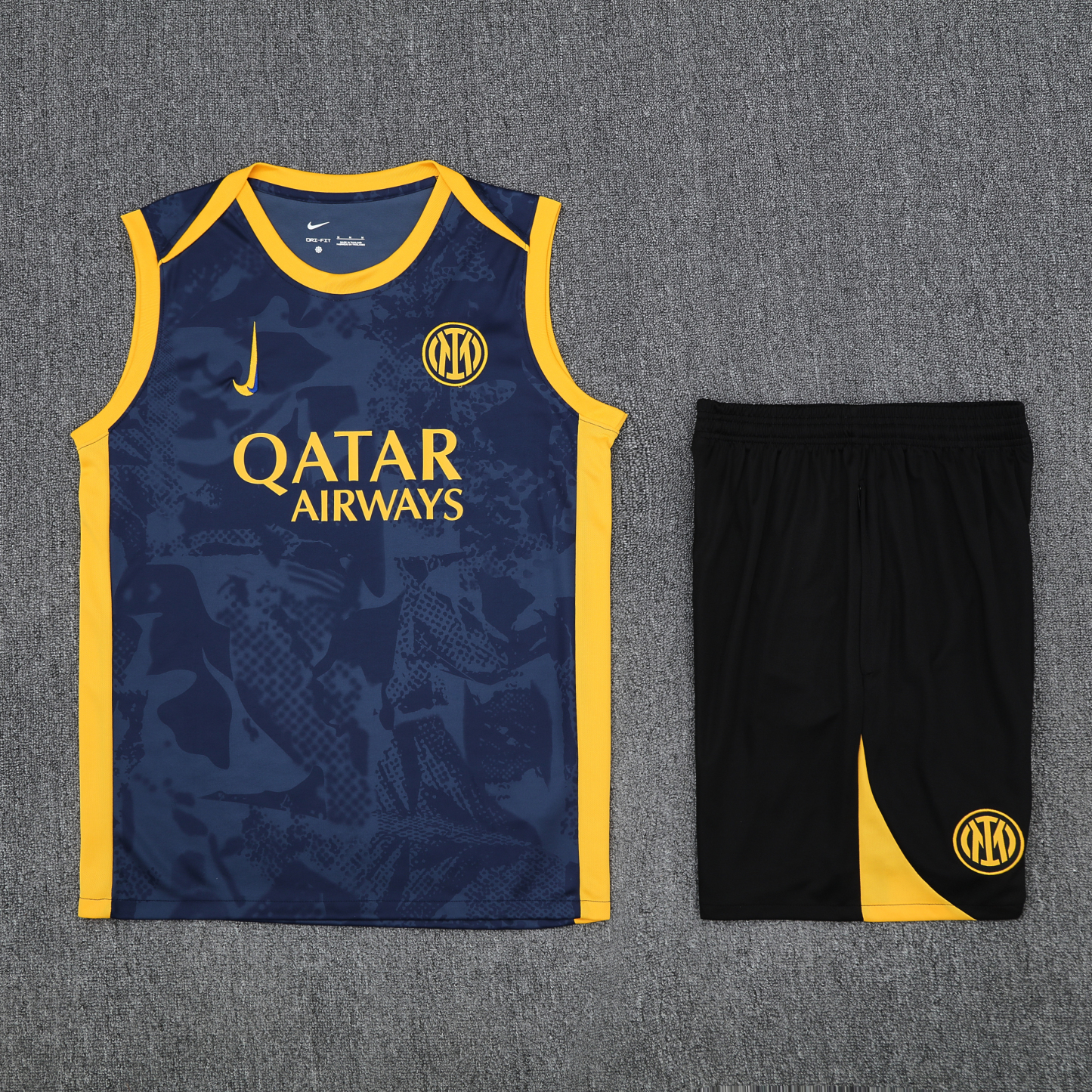 25/26 Inter Milan training blue-yellow vest set fan version S-XXL