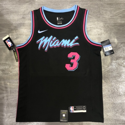 retro Miami Heat NO.3 Hot-pressure version S-XXL