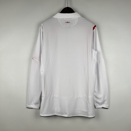 Retro Long Sleeve England 2006 Home S-XXL