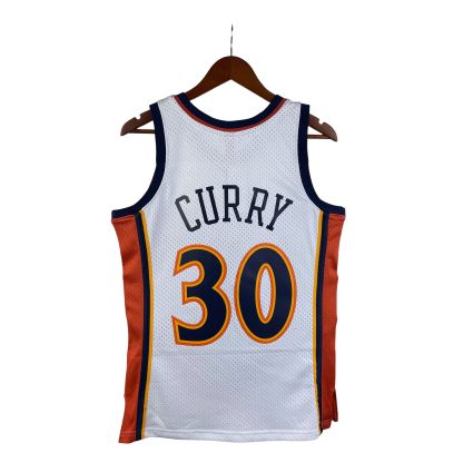 MN Heat Pressed Retro Jersey: SW Warriors 09/10 White No.30 Curry