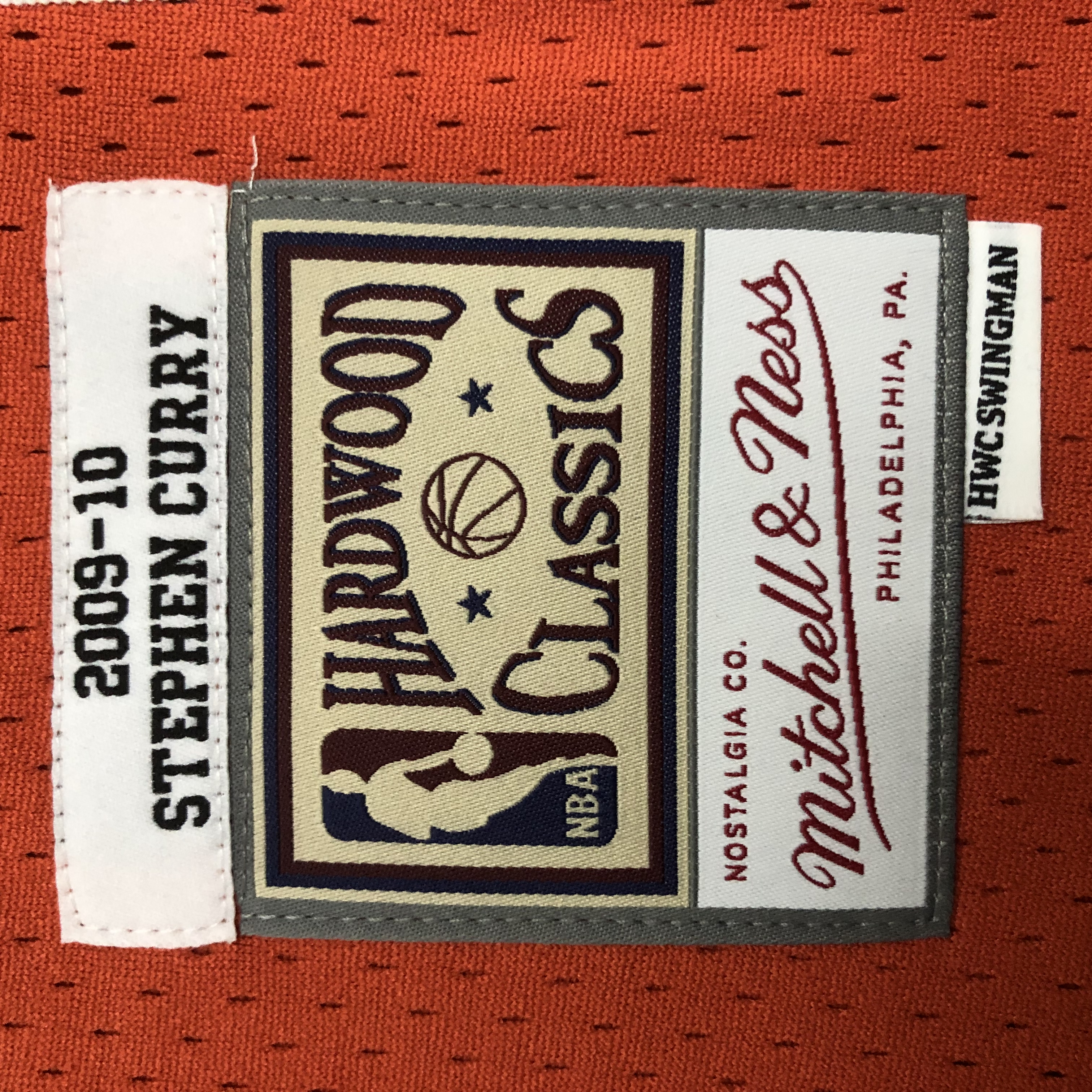 MN Heat Pressed Retro Jersey: SW Warriors 09/10 Orange No.30 Curry