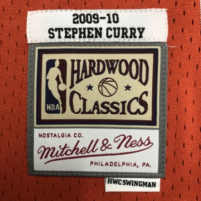 MN Heat Pressed Retro Jersey: SW Warriors 09/10 Orange No.30 Curry