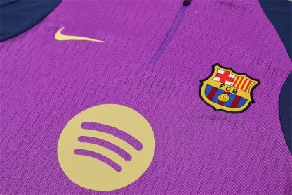 25/26 Barcelona Purple Half-Zip player version Jacket Suit