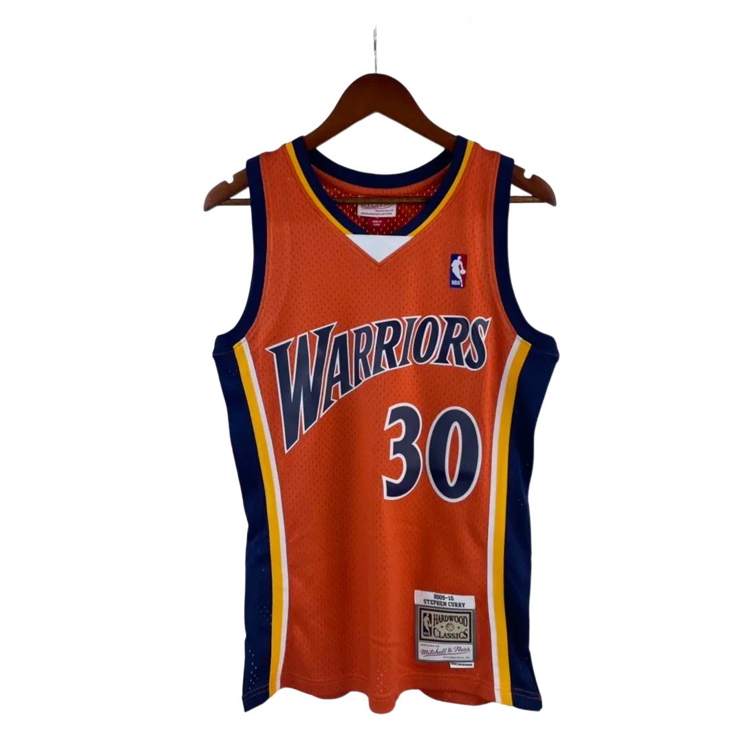 MN Heat Pressed Retro Jersey: SW Warriors 09/10 Orange No.30 Curry