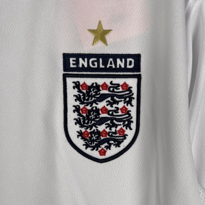 Retro Long Sleeve England 2006 Home S-XXL