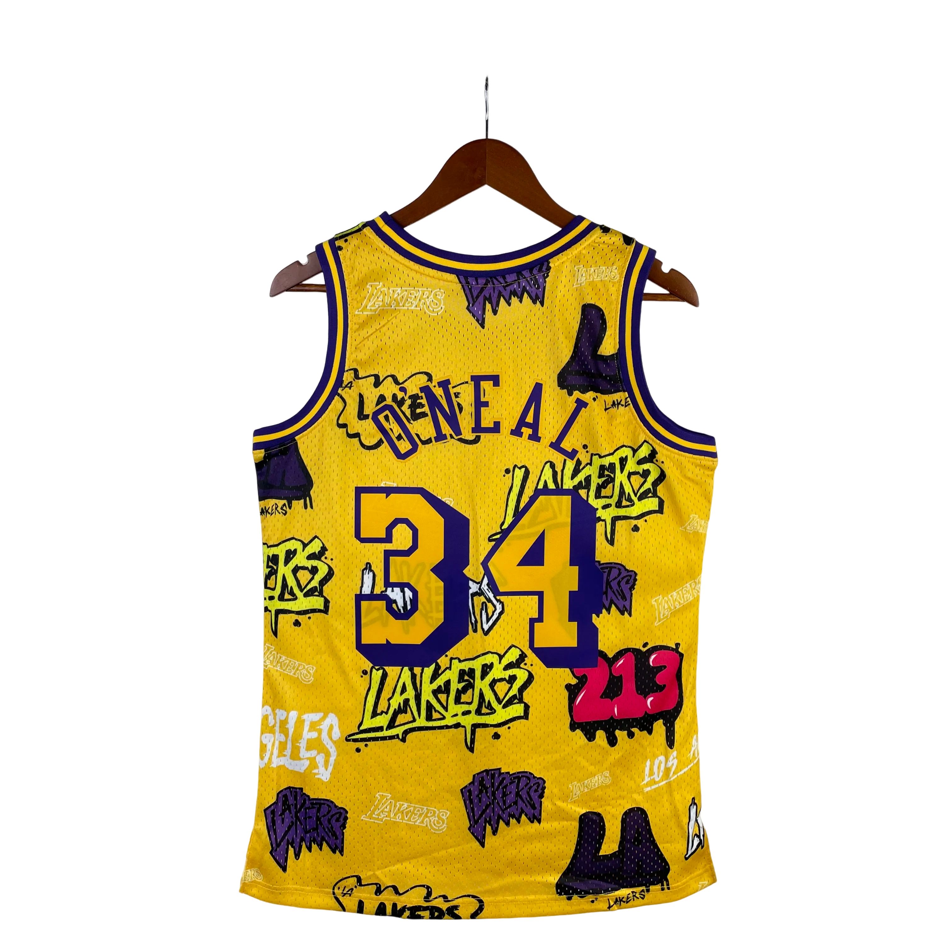 MN Heat Pressed Vintage Jersey: SW Lakers' 96/97 Graffiti 34 O'Neal