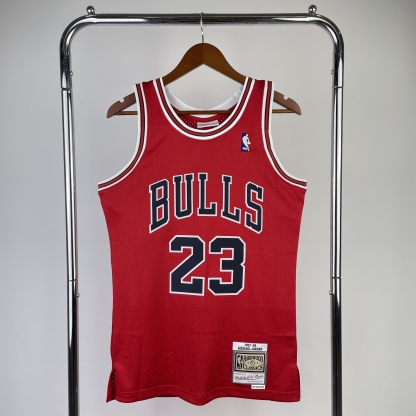 1998 NBA Chicago Bulls red Heat pressed retro version jersey S-XXL