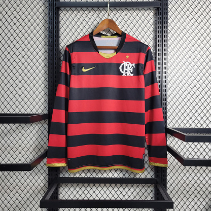 08-09 Flamengo Home Long Sleeve Size S-4XL