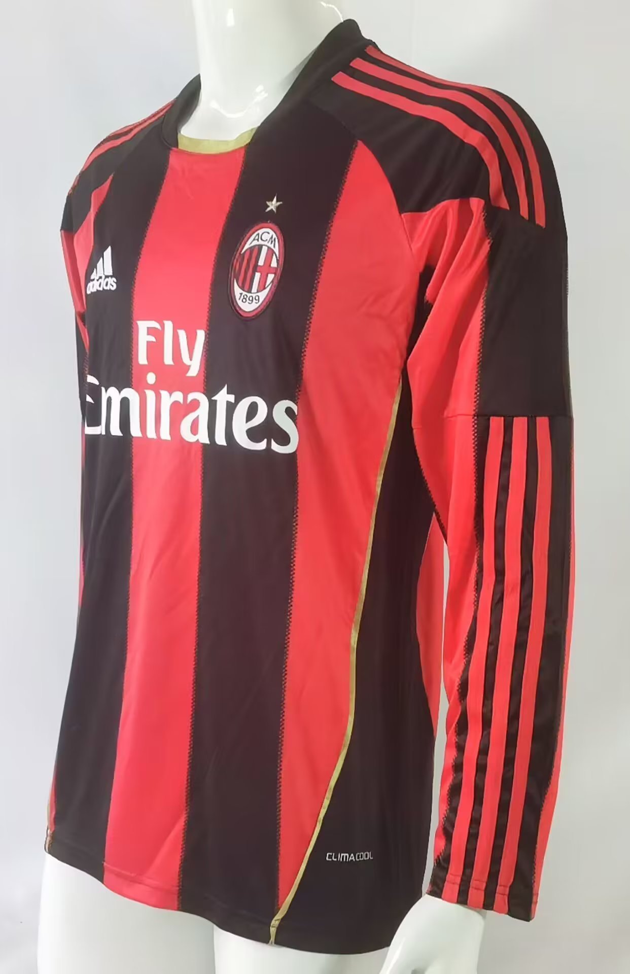 10/11 AC milan home long sleeve retro version S-XXL