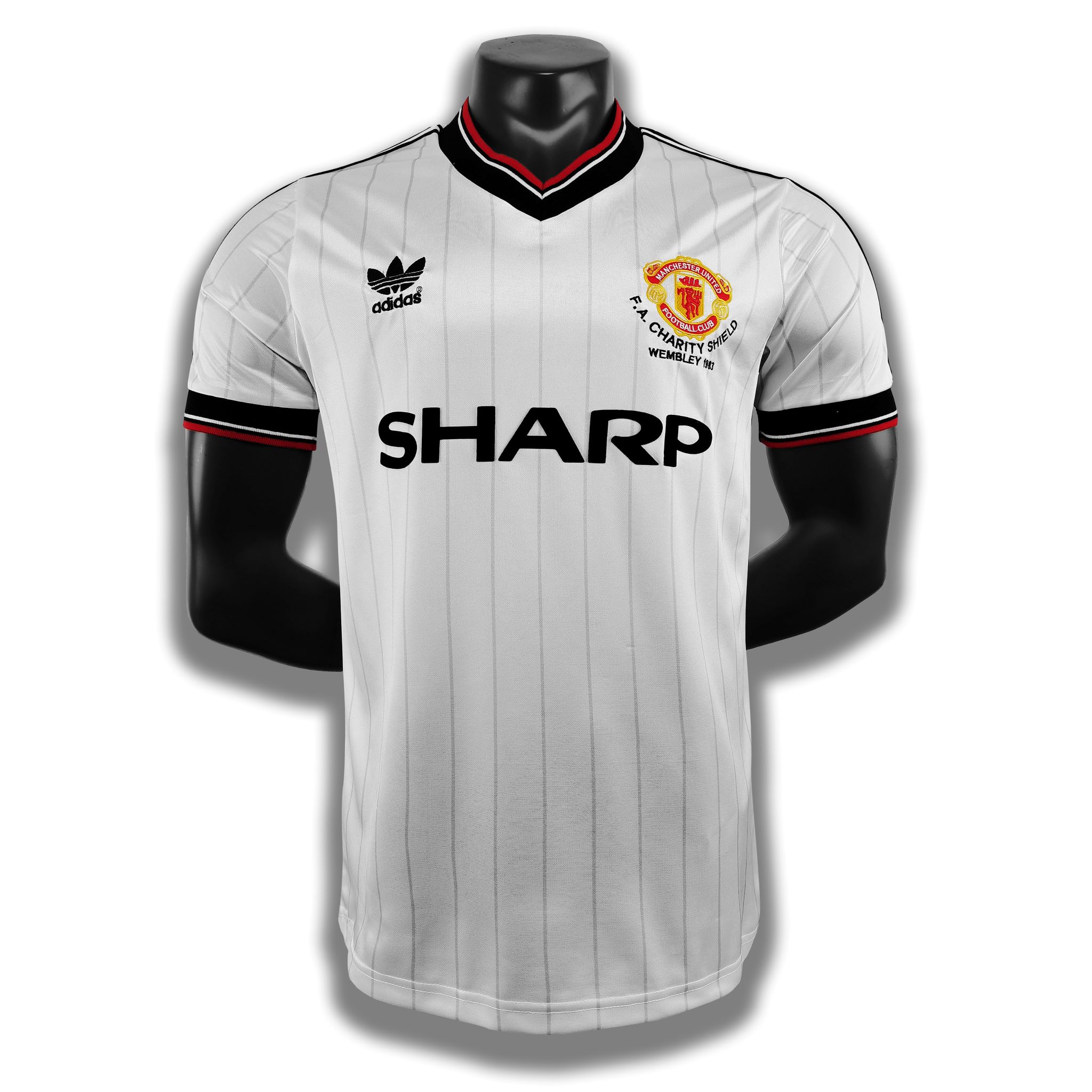 Retro 1983  Manchester United Home Soccer Jersey white S-2XL