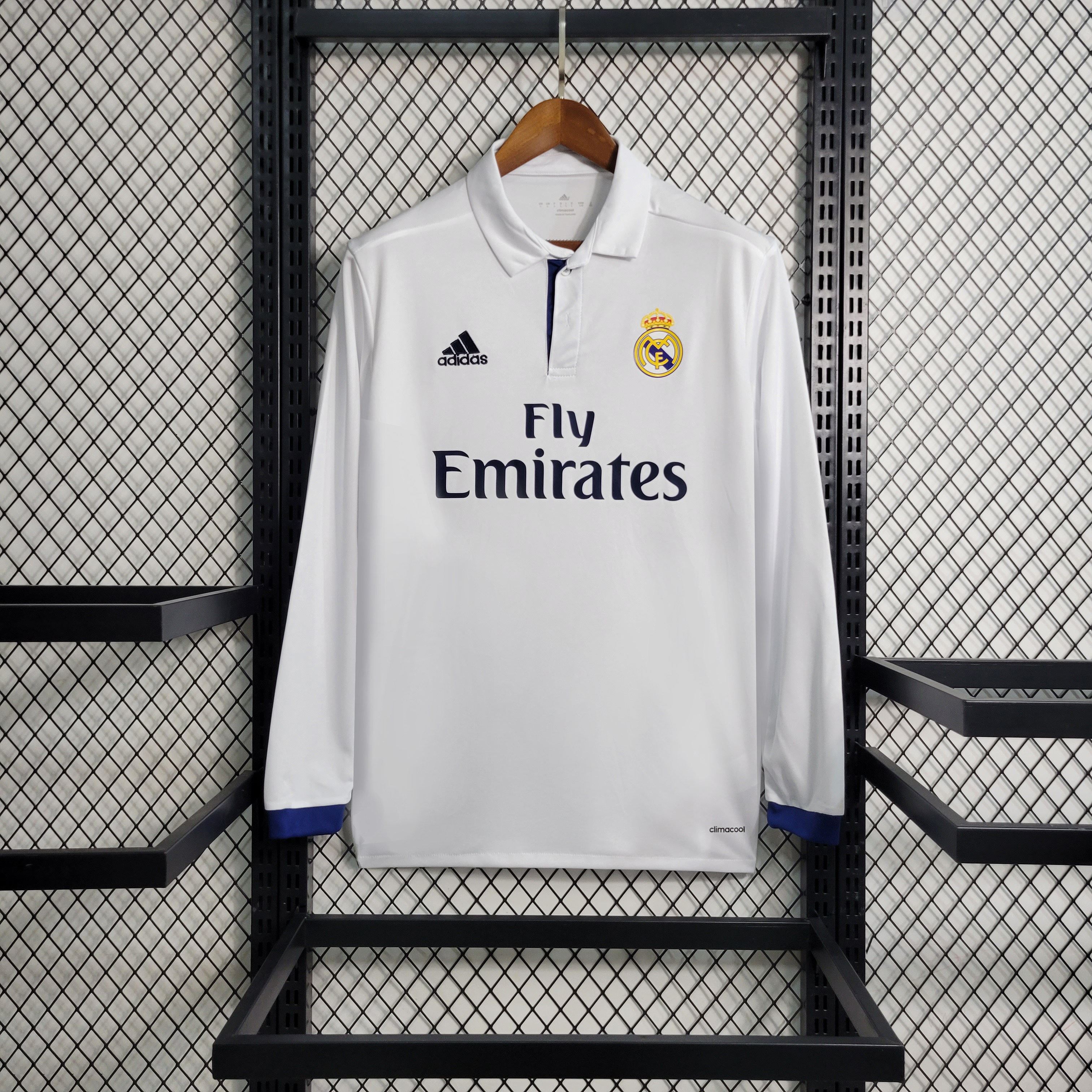 Retro 16-17 Real Madrid Main Long Sleeve Size S-XXL