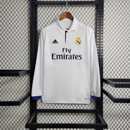 Retro 16-17 Real Madrid Main Long Sleeve Size S-XXL