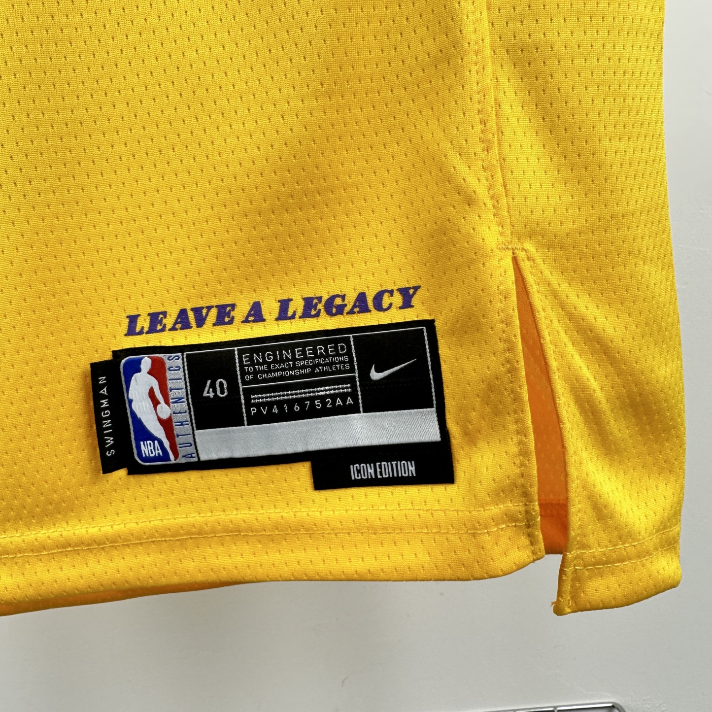 2023 NBA Los Angeles Lakers yellow version S-XXL