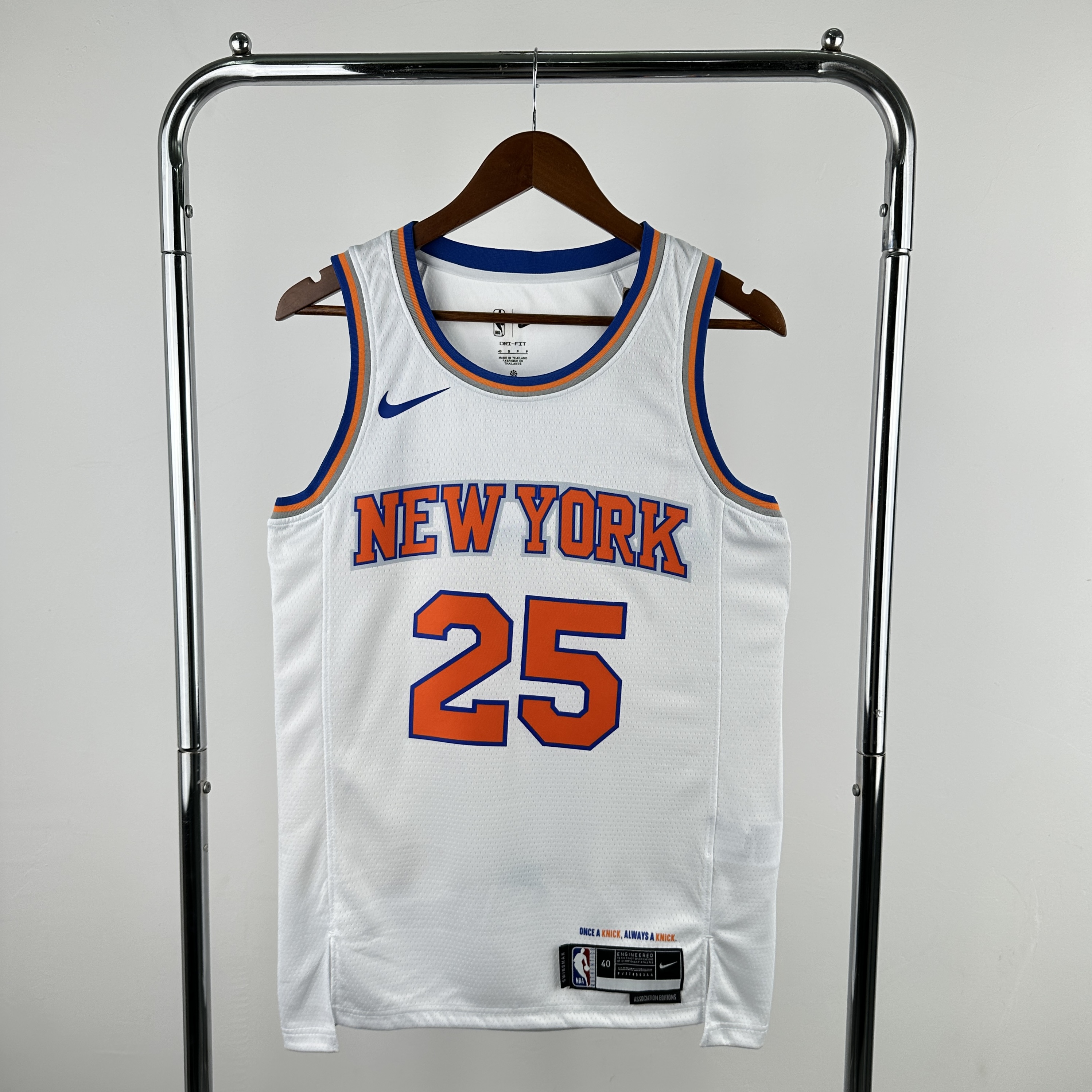 2025 NBA New York Knicks white Hot-pressed version NO.25 jersey S-XXL