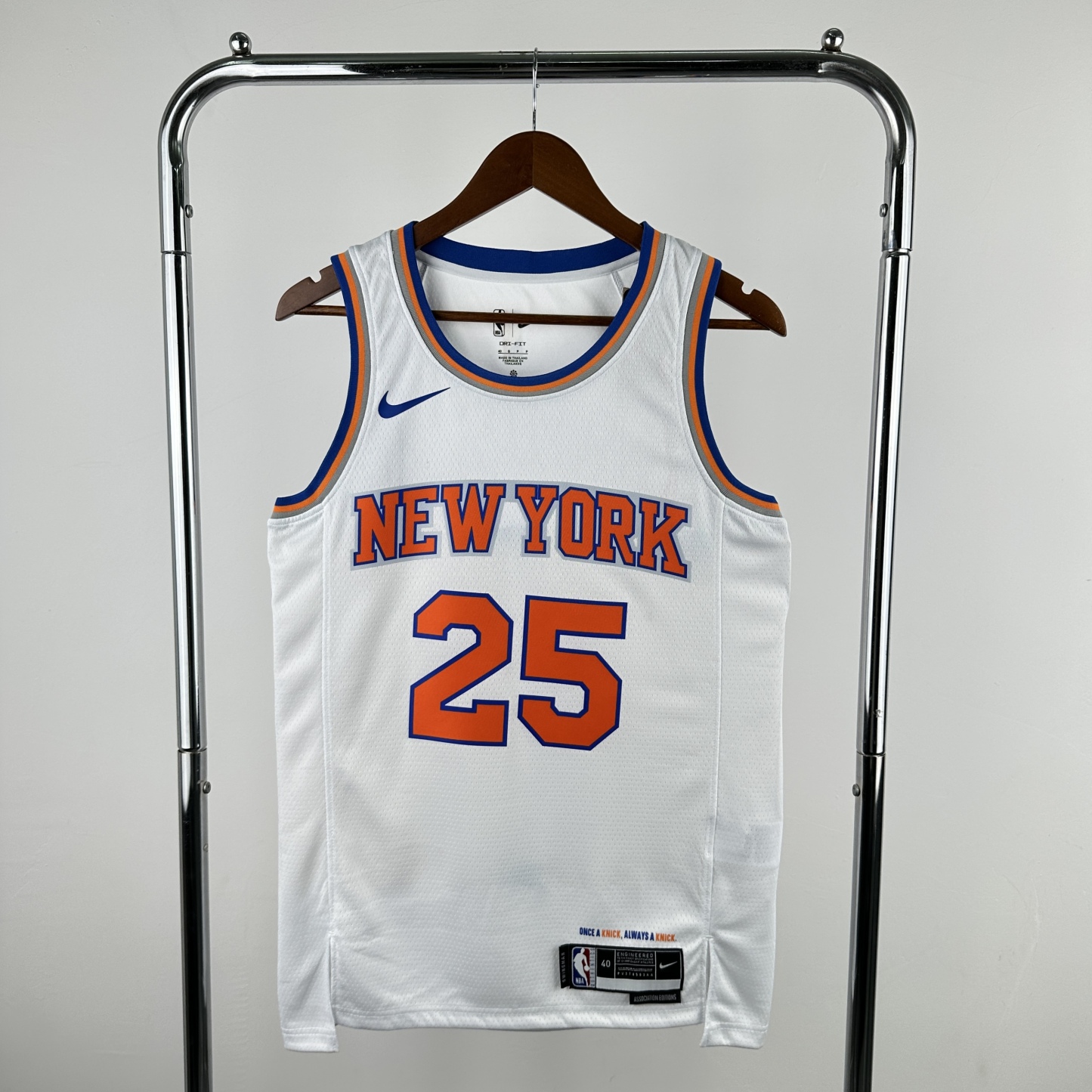 2025 NBA New York Knicks white Hot-pressed version NO.25 jersey S-XXL