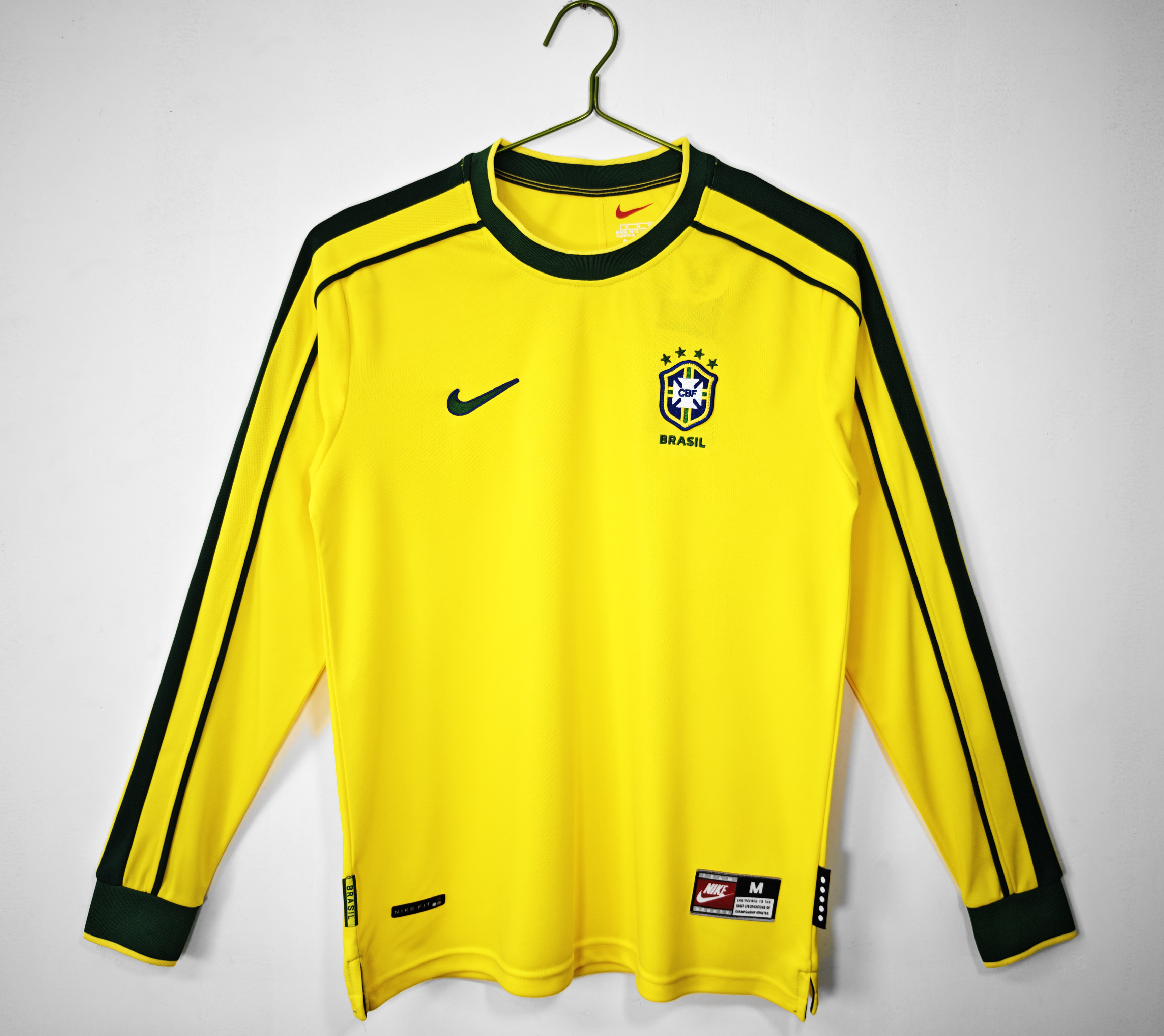 Retro 1998 Brazil home long sleeve S-XXL