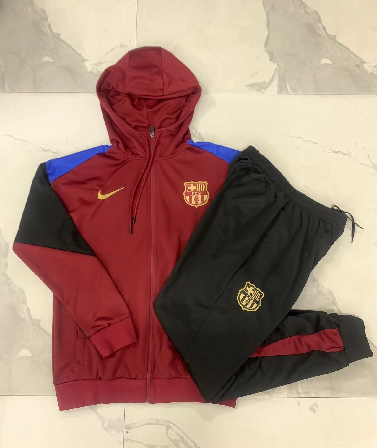 24/25 Barcelona red Full-Zip with hat Jacket Suit