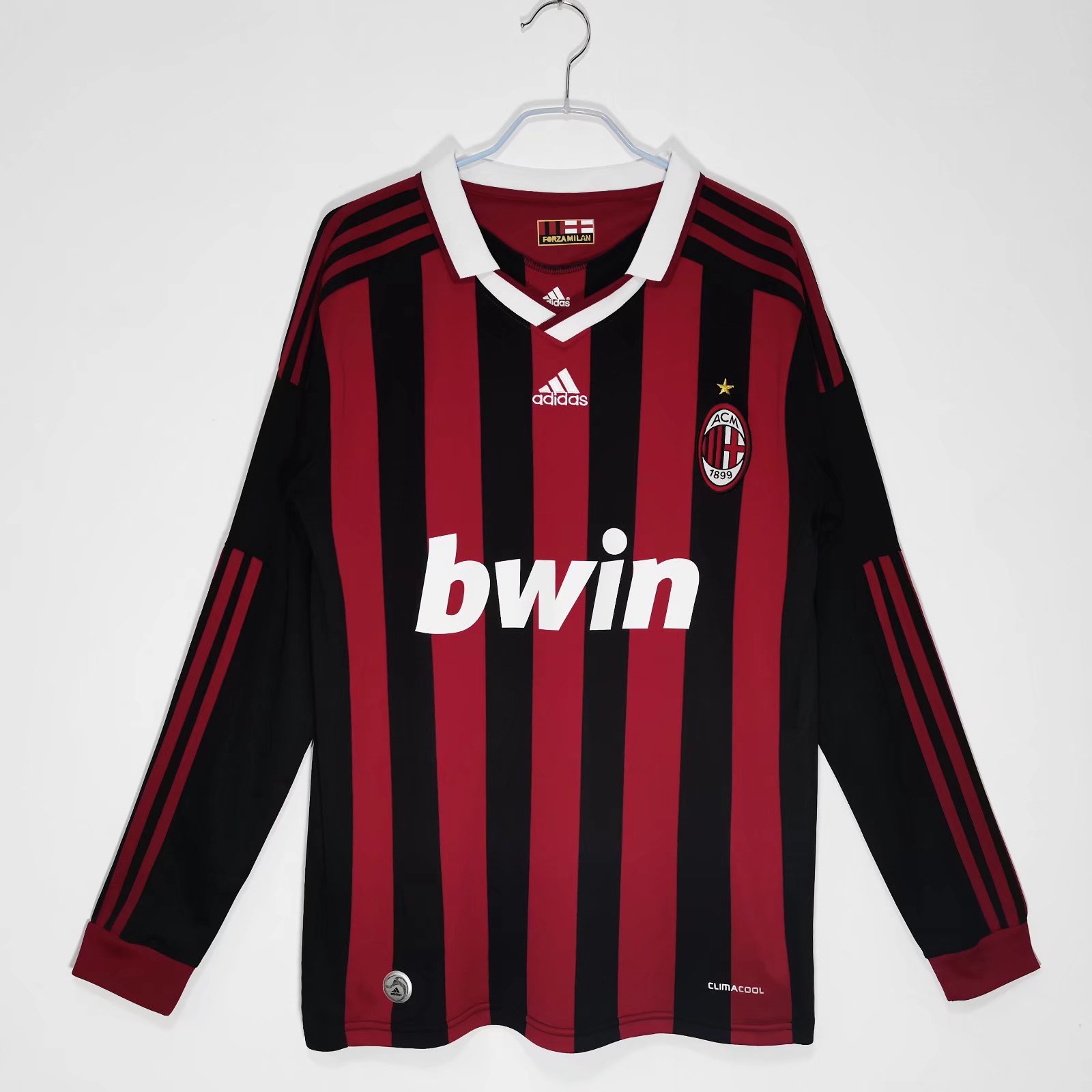 09/10 AC milan home long sleeve retro version S-XXL
