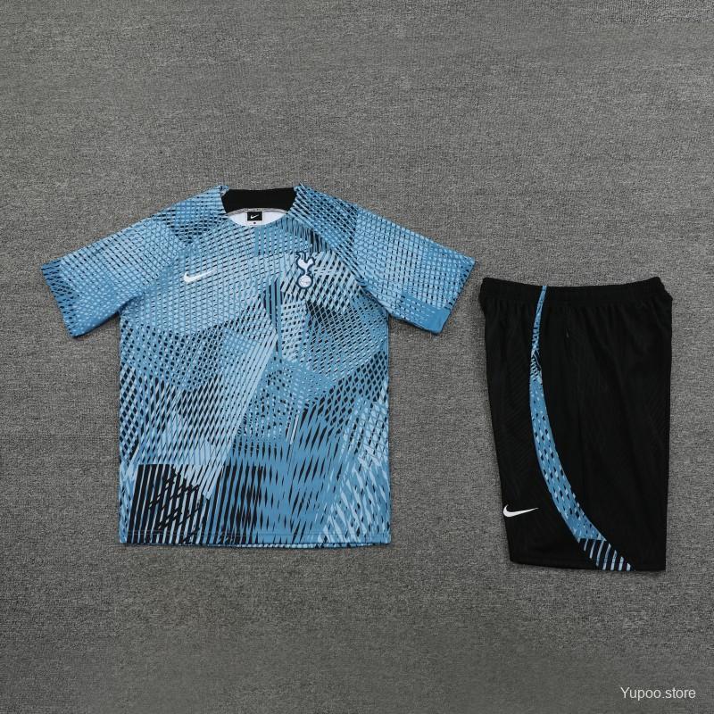 23/24 Totteham Hotspurs Navy Stripe Navy Short Sleeve+Shorts