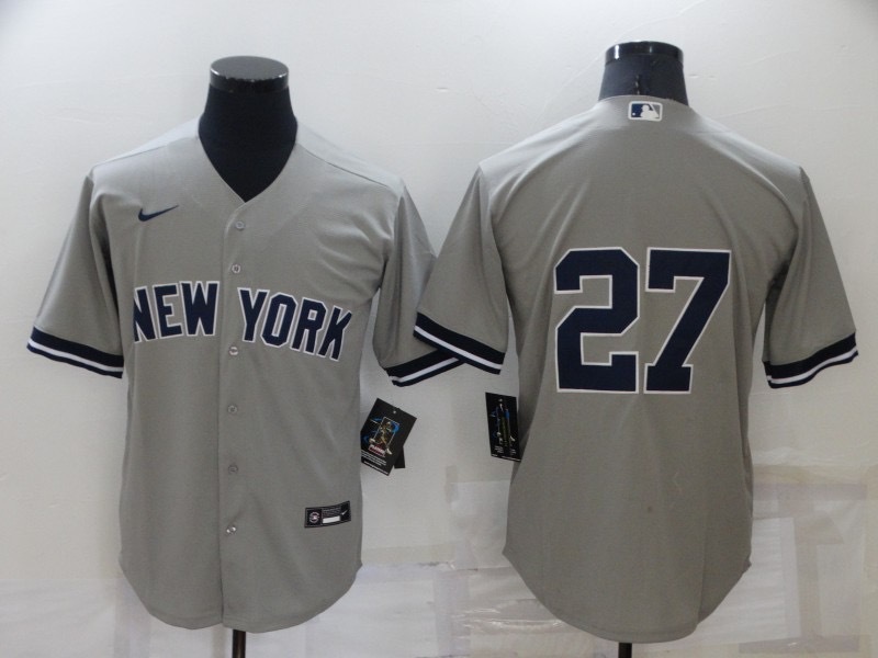 2025 MLB New York Yankees grey S-3XL