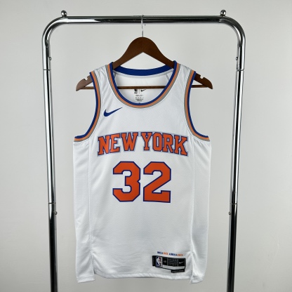 2025 NBA New York Knicks white Hot-pressed version NO.32 jersey S-XXL