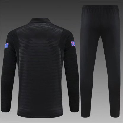 21-22 Barcelona Half Zipper Black Jacket S-XXL