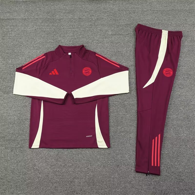 2425 Bayern red half-zipper kids jacket size 10-18
