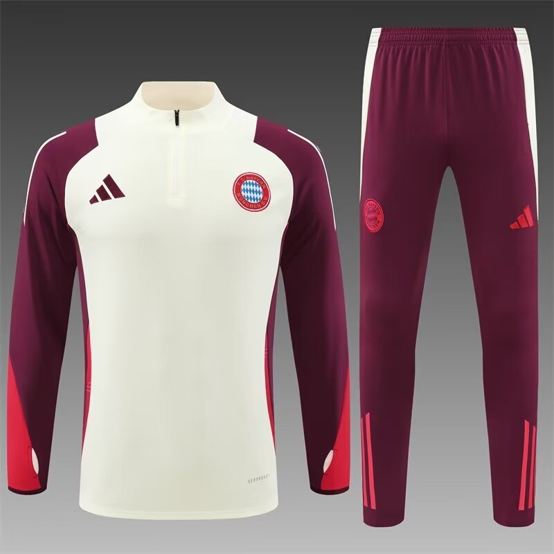 2425 Bayern white half-zipper jacket S-XXL