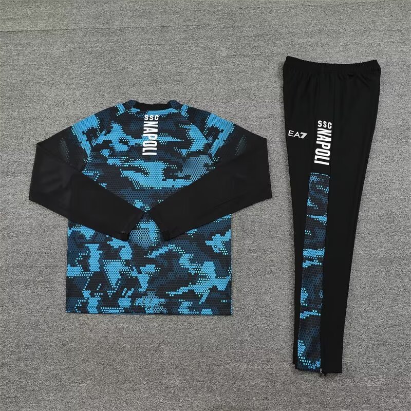 24/25 Napoli black half-zip tracksuit S-XXL