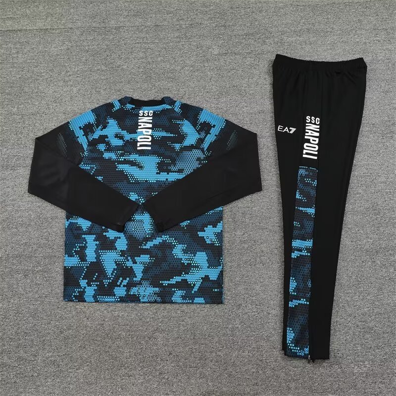 24/25 Napoli black half-zip tracksuit S-XXL