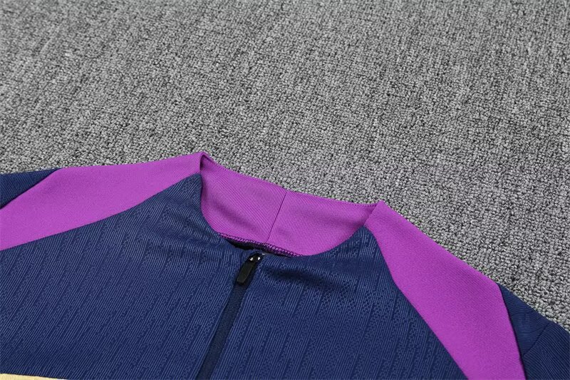 25/26 Barcelona Royal Blue Half-Zip player version Jacket Suit