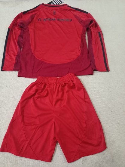 24/25 Bayern home long sleeve kids version size 16-28