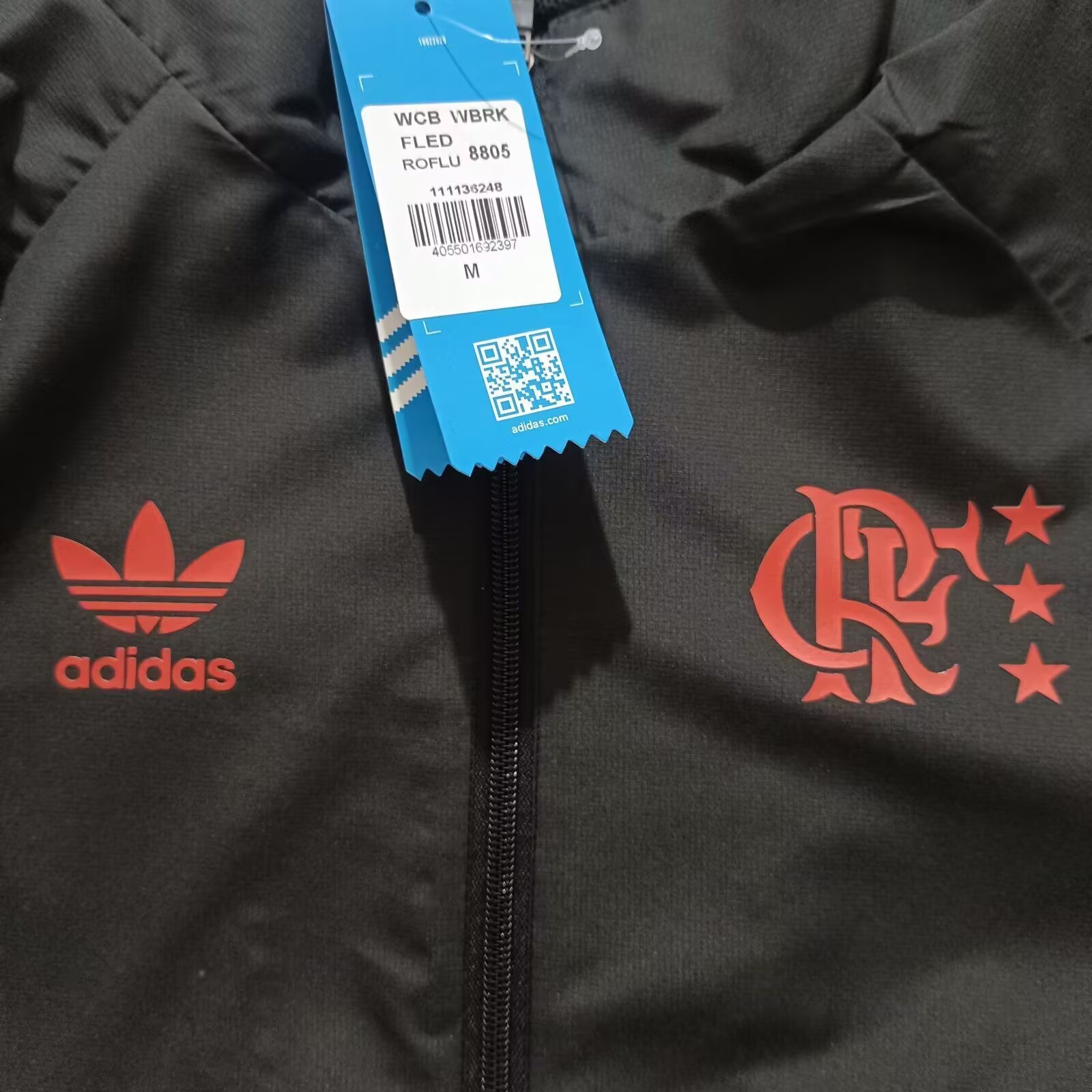 2425 Flamengo black windbreaker S-XXL