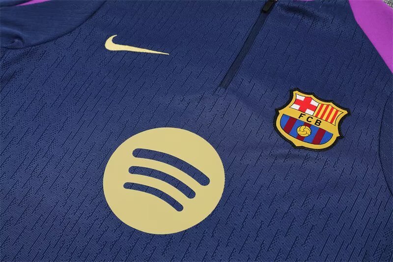 25/26 Barcelona Royal Blue Half-Zip player version Jacket Suit