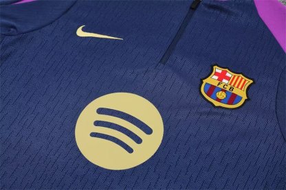 25/26 Barcelona Royal Blue Half-Zip player version Jacket Suit