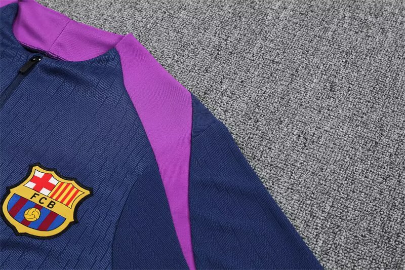 25/26 Barcelona Royal Blue Half-Zip player version Jacket Suit