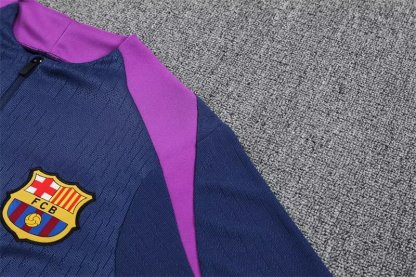 25/26 Barcelona Royal Blue Half-Zip player version Jacket Suit