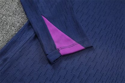 25/26 Barcelona Royal Blue Half-Zip player version Jacket Suit