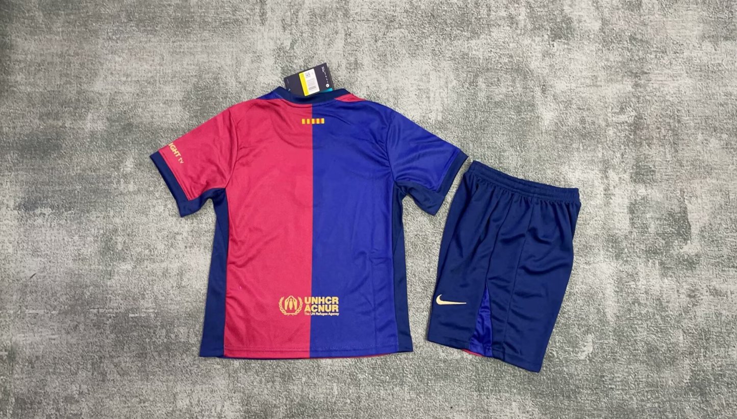 24/25 Barcelona home kids version size 16-28