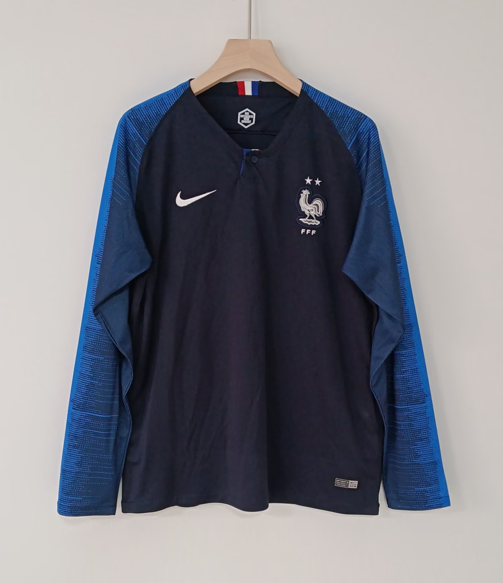 2018 France home long sleeve retro version S-XXL