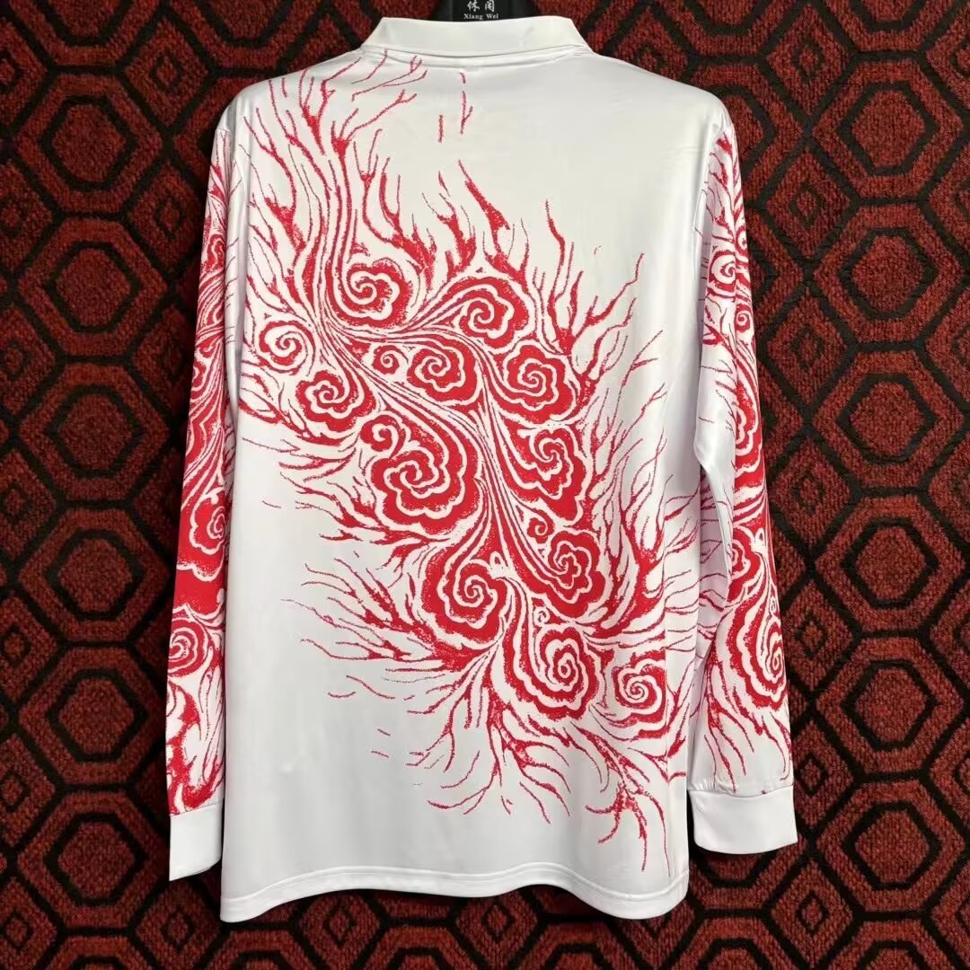 24-25 Japan Y-3 White fire long sleeve fan version S-XXL